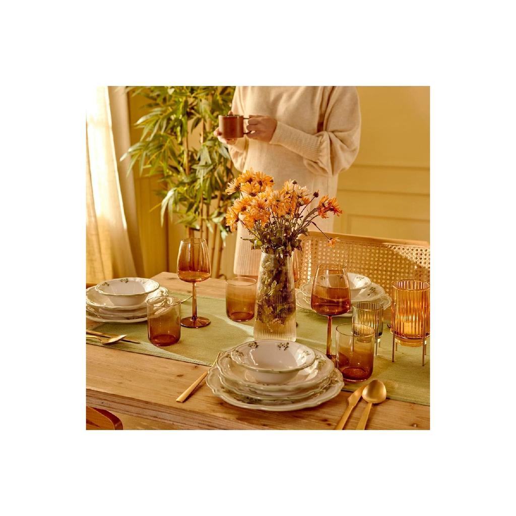 Столовый сервиз Julia из керамогранита на 6 персон, 24 предмета, зеленый