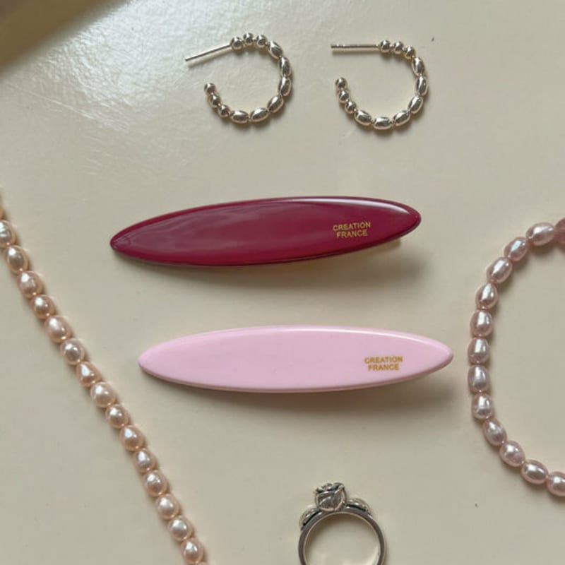 objet213 Vintage Pink Canoe Hair Clip