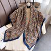 Brand Twill Silk Scarf Women Luxury Shawl Wrap 90cm Square Headband Print Neck Tie Female Hijab Satin Echarpe  Bandana