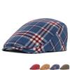Весенне-летний цветной клетчатый берет, мужская британская кепка для мальчика с газетой, женская уличная шляпа от солнца, шляпа художника