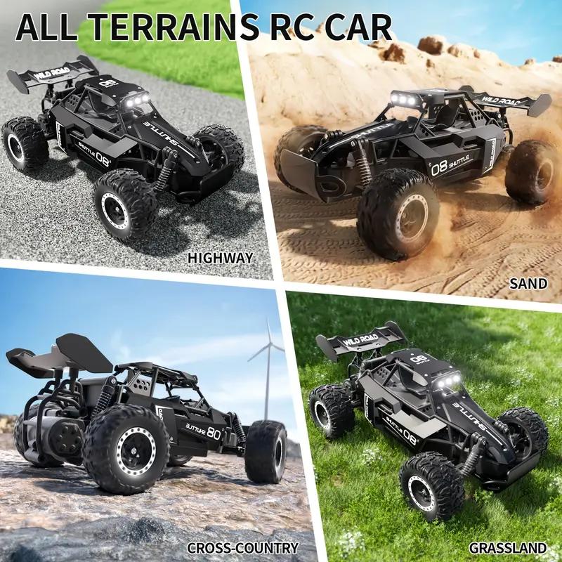 RC Off-Road Car 1:16 Scale All Terrain Fast RC Car 20KM/H High Speed 2WD Electric Vehicle with 2.4G Remote Control Monster Truck