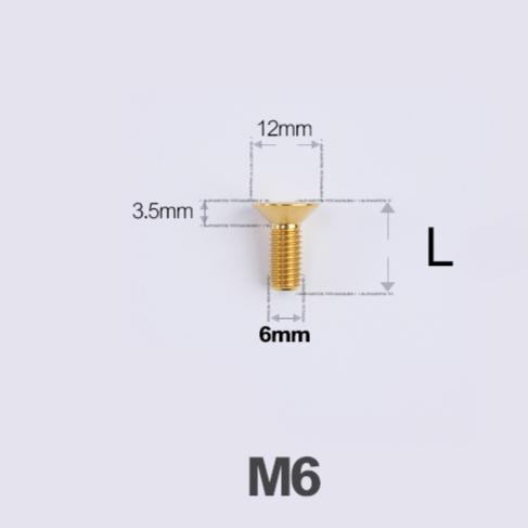 M6*10 12 14 16 18 20-70мм TC4 GR5 Титановый сплав T30 Torx Винт с потайной головкой для велосипеда Дорожного велосипеда Разные цвета