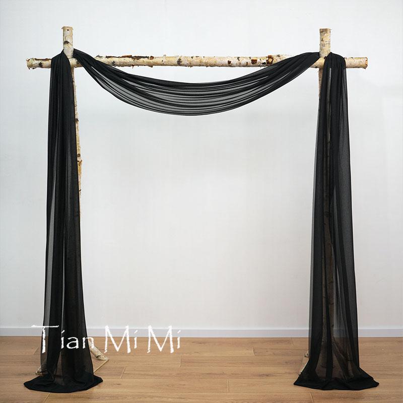 6 -10 Meters Wedding Arch Drape Fabric Sheer Chiffon Tulle Curtain Drapping Backdrop Party Supplies Drapery Ceremony Decoration