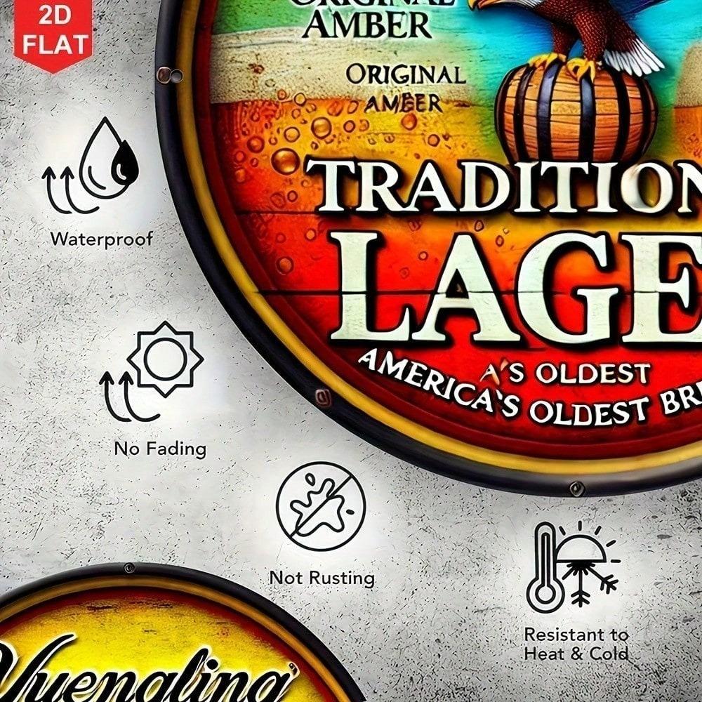4 шт. Металлический жестяной знак Yuengling Beer 8x8 дюймов Ретро Винтажный Декор Стены Американский Лагер Бар Мужская Берлога Паб Искусство