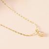 Elegant Square Titanium Steel Necklace for Women Hypoallergenic Slim Clavicle Chain for Wedding Dinner Jewelry Gift