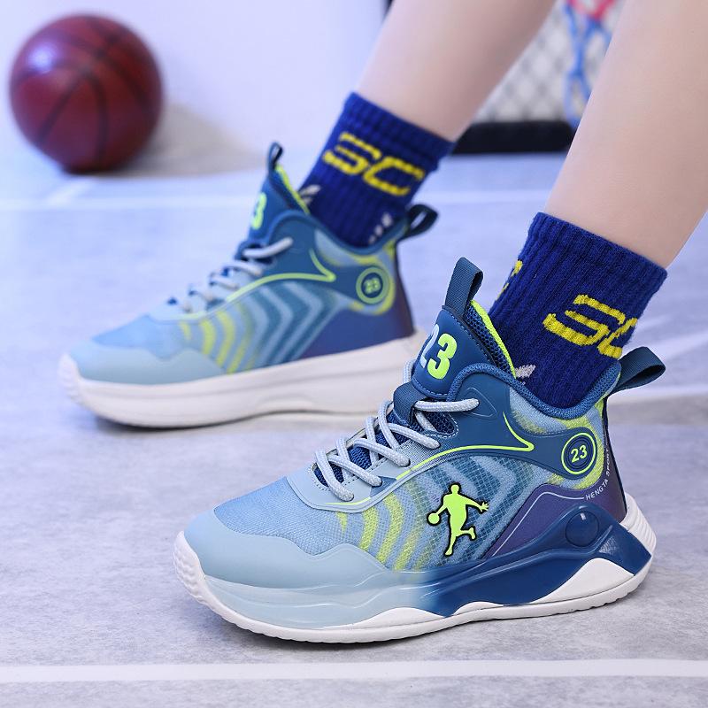 Обувь для мальчиков Детские баскетбольные кроссовки 2025 новый модный бренд для реальных боев молодежные вращающиеся кроссовки нескользящие кроссовки для бега