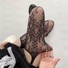 Personality Print Fishnet Stockings Women Sexy Lace Hollow Out Thigh High Socks Gothic Lolita Japanese Over The Knee Long Sock