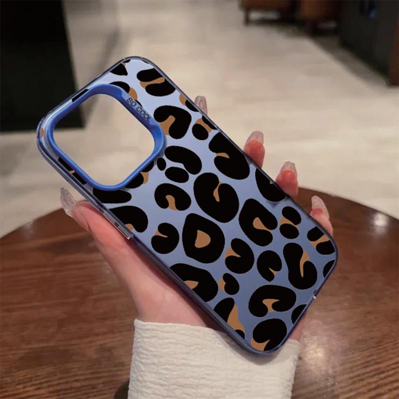 Милый чехол с леопардовым принтом для iPhone 16 Pro Samsung A55 A35 M35 S24 FE Xiaomi Redmi Note 13Pro 14C Huawei Honor 200, противоударный чехол-бампер для телефона с защитой от царапин