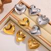 Серьги-гвоздики Wind Peach Heart Exaggerated Design Smooth Surface Non-blowning Earrings 18k Gold Titanium Steel Earrings Women