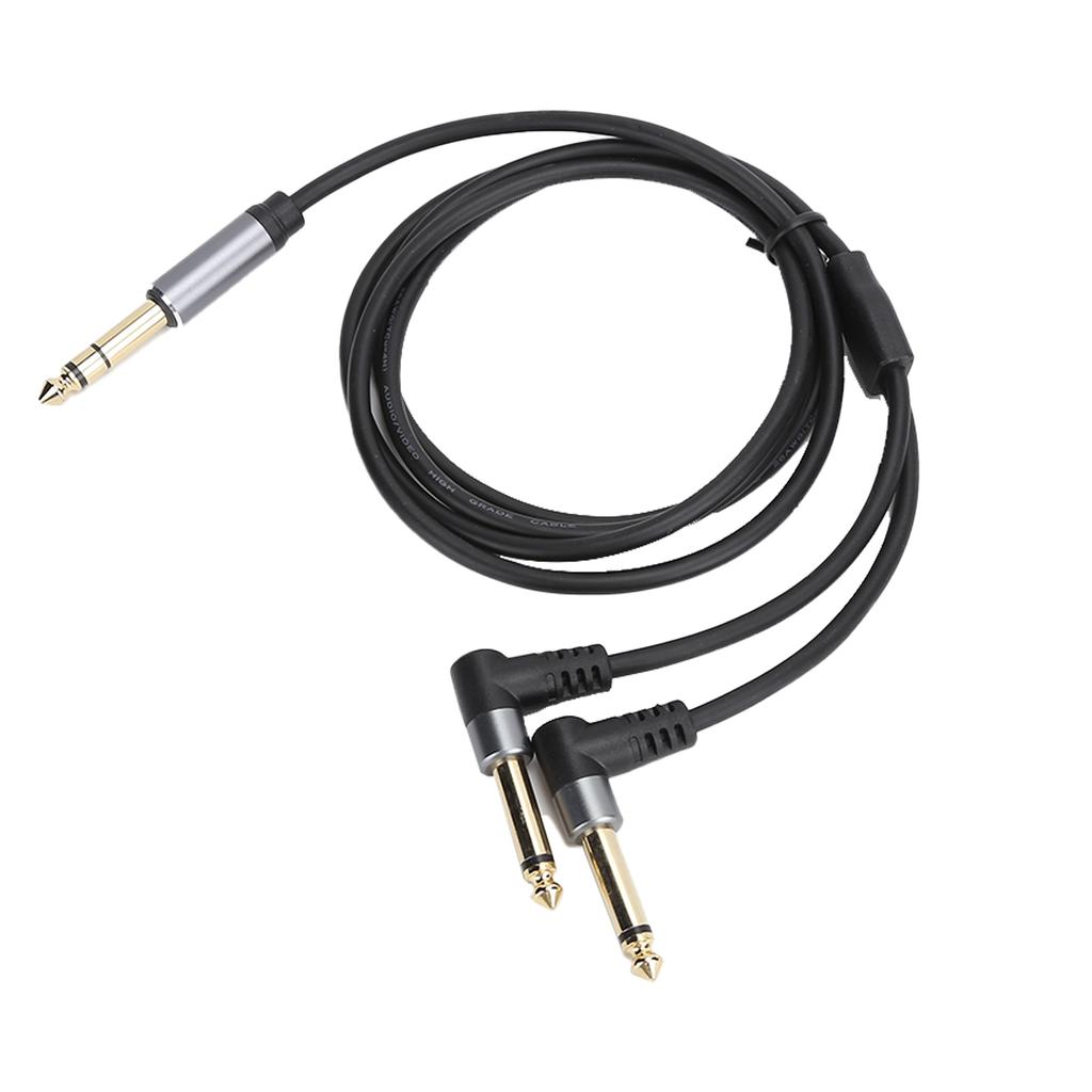 1.5m 4.9ft 6.35mm Stereo to 6.35mm Mono Adapter Cable Male to Male Audio Splitter Cable