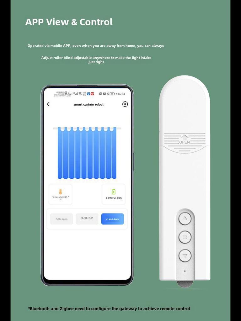 Tuya Smart Rolls Shutter Motor с голосовым управлением для электрических жалюзи