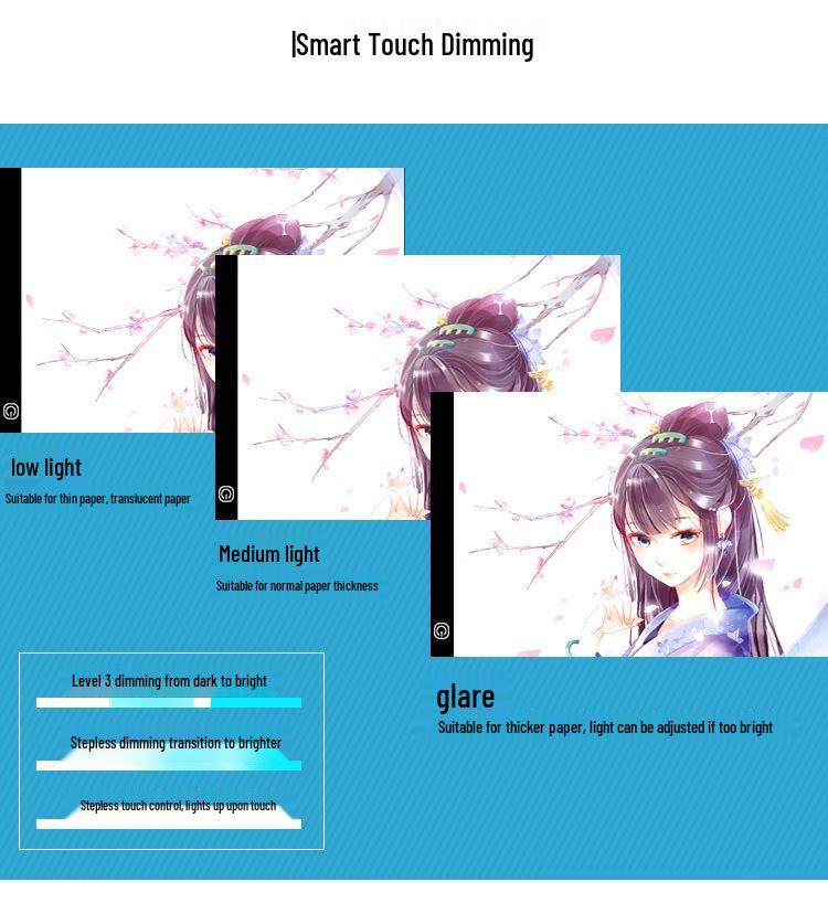 A4 LED Anime Drawing Board - Light-Up Tracing Table for Calligraphy, Sketching, and Diamond Painting.