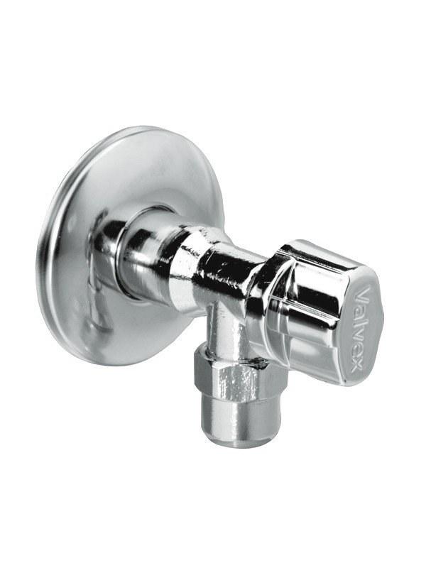 Eko Plus angle valve with 3/8" nut, chrome 1/2"-3/8"