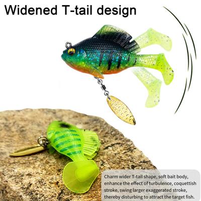 6 см/10 г/14 г весло хвост рыболовная приманка с крючком спиннер 3D глаза Swimbait искусственная мягкая приманка пресноводный соленый окунь форель аксессуары для рыбалки