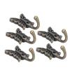 5 шт. крючков для одежды винтажная кованая вешалка из цинкового сплава для сумок, декора, полотенец, шарфов