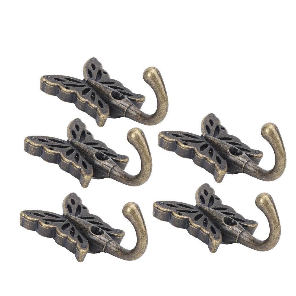 5 шт. крючков для одежды винтажная кованая вешалка из цинкового сплава для сумок, декора, полотенец, шарфов
