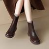 Модная женская обувь 2024 года, высококачественные женские ботильоны, модные современные ботинки с застежкой-молнией сзади, женская горячая распродажа, однотонная обувь с круглым носком для женщин