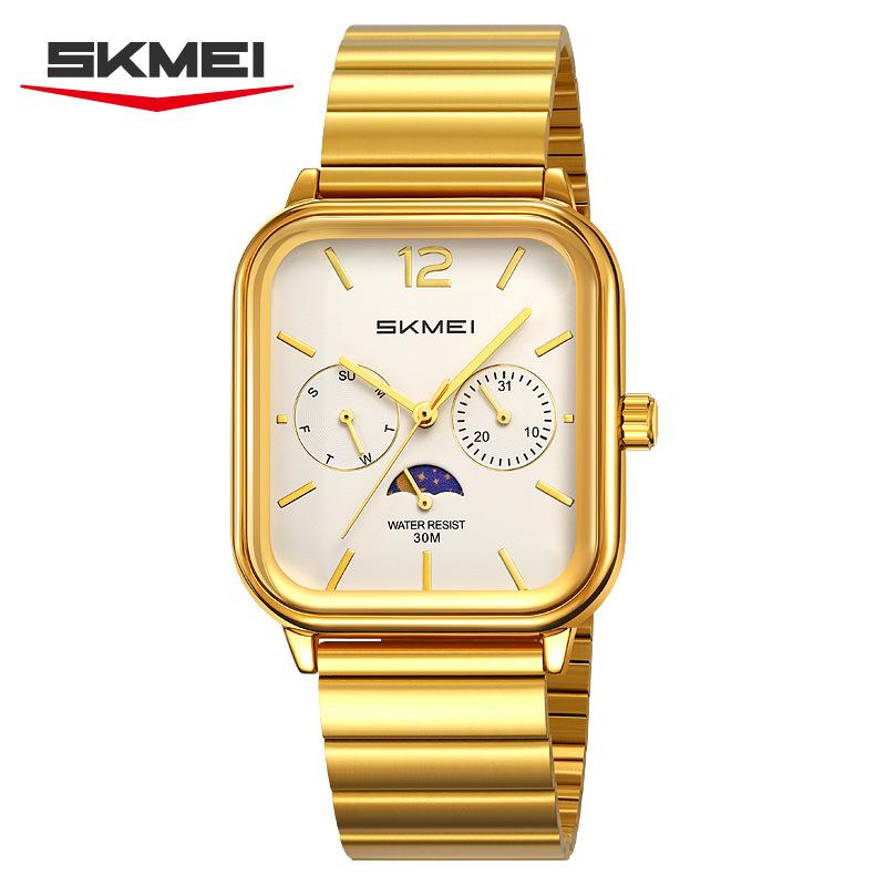 Модные водонепроницаемые наручные часы с отображением времени, деловые часы с кварцевым механизмом для мужчин и женщин, часы для платья, квадратный циферблат