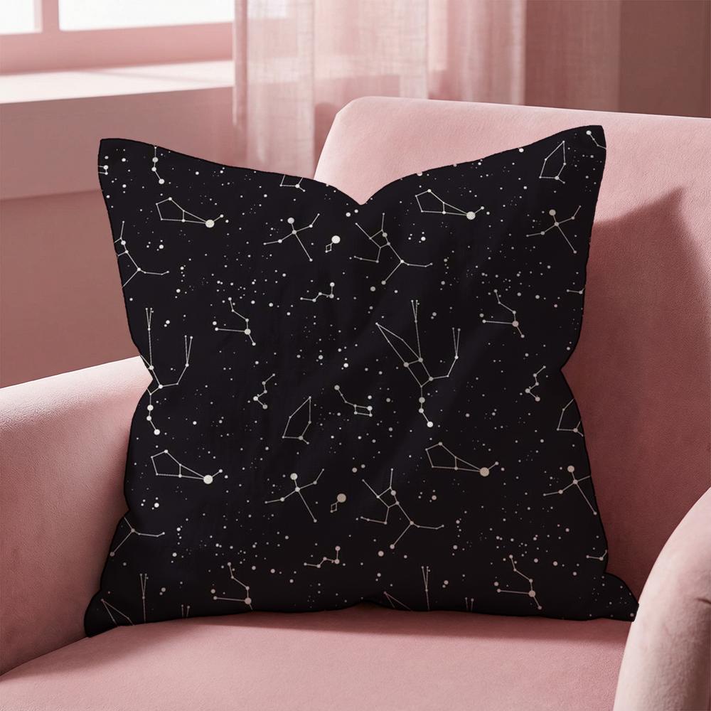 Constellation Pattern Cushion Cover MultiScene Pillow Cover for Home Car Reversible Soft Durable for Daily Use