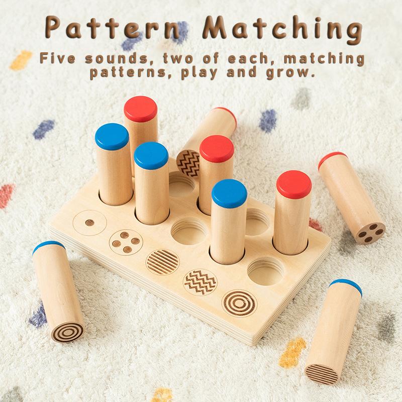 Детские сенсорные игрушки Тактильная доска Игра на сопоставление и сортировку Аудиальное обучение Раннее образование Учебные пособия Деревянная игрушка Монтессори