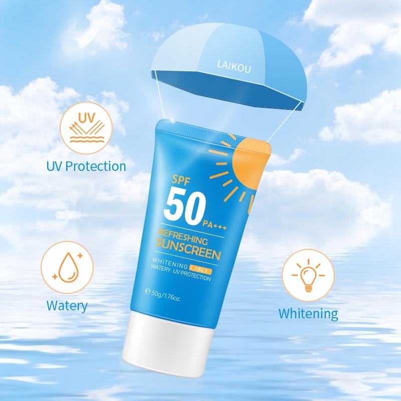 LAIKOU Refreshing Sunscreen UV Protection Whitening Face Body Sunblock SPF50 PA+++