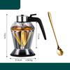 Glass Syrup Storage Bottle Honey Dispenser Diamond Shaped Container Honey Jar Kitchen Accessories Kitchen Seasoning Can