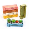 Natural Wooden Flowerpot Garden Decor Trough Decor Pots Succulent Boxes Rectangle Vase Vintage Crates Wood Flower Pot Home Tools
