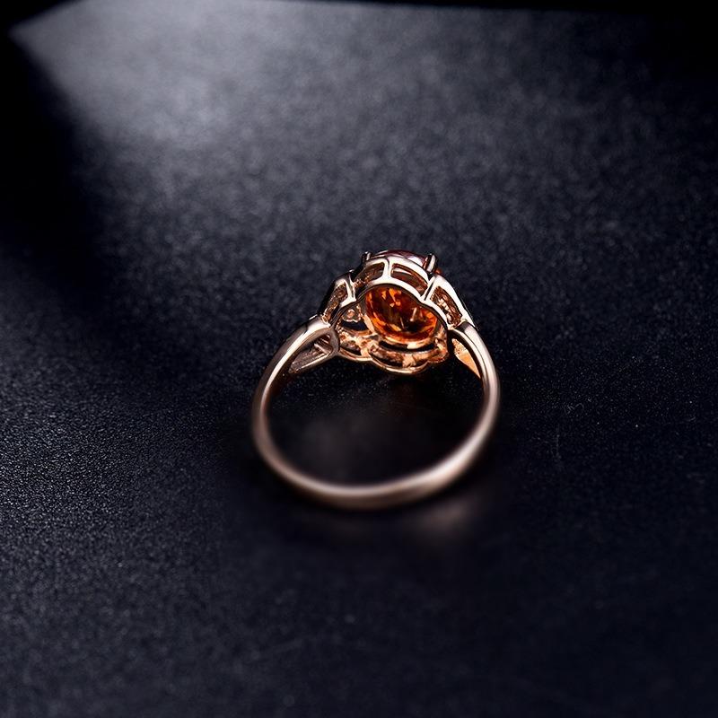 Sace Gems Классическое медное кольцо с цирконием, женское отверстие, регулируемое свадебное обещание, вечерние подарок, открытое