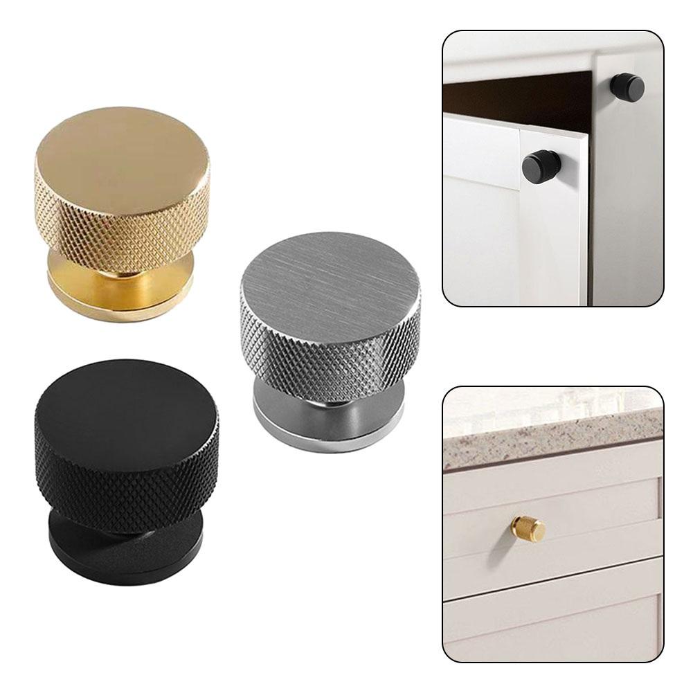 Cupboard Handle Drawer Gold Kitchen Door Knob Knurled