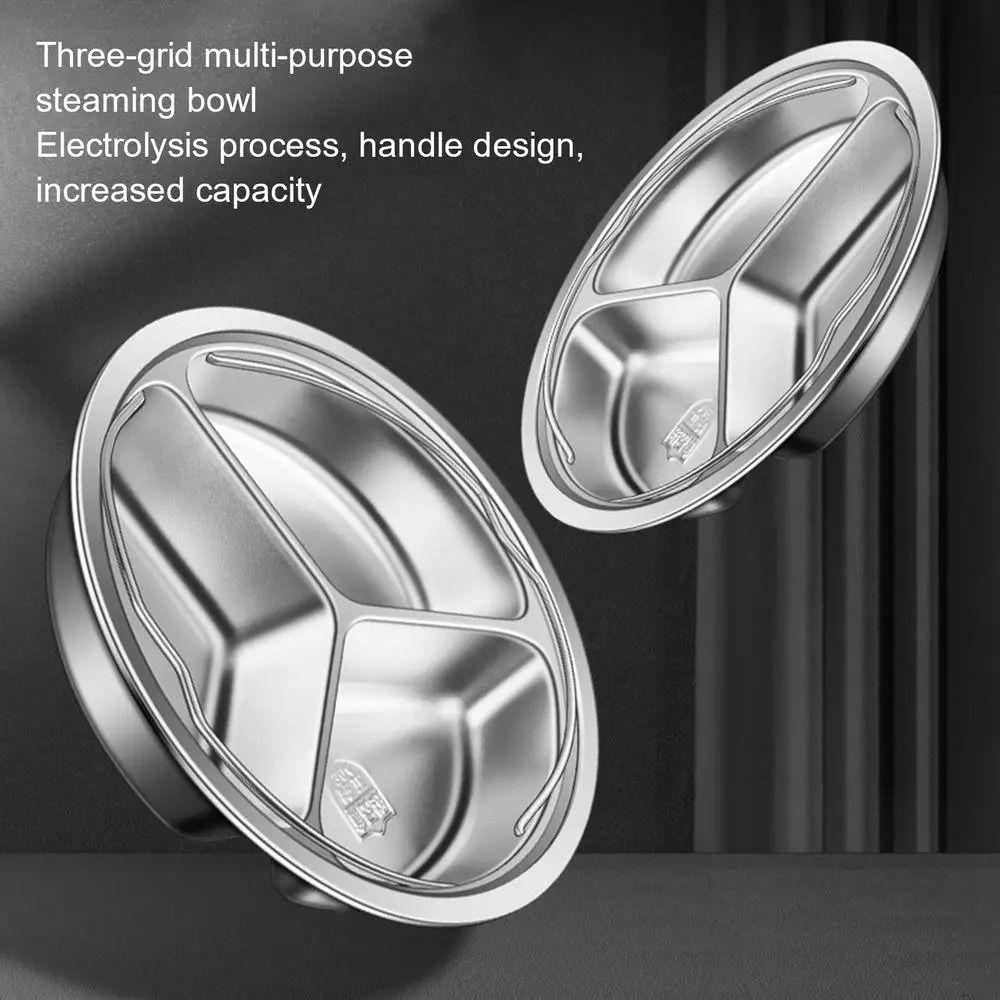 With Handle Stainless Steel Steamer Basket Anti-Scald Steaming Pan Round Pot Insert Tray Eggs