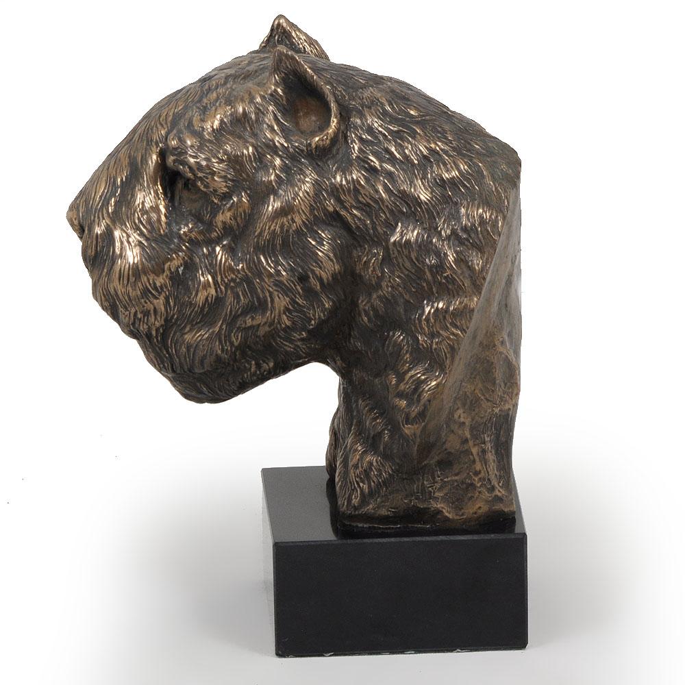 Bouvier Des Flandres, Flanders Cattle Dog - Dog Statue, Bust On Stone Base, Sculpture, Trophy for Dog Show by Art-Dog Brand