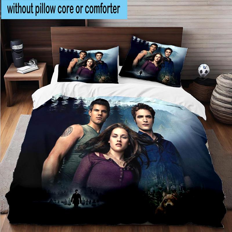 3PCS vampire Saga Romance 3pcs Bedding,Including 3PCS Duvet Cover And 2pcs Pillowcases Perfect for Christmas,Ideal for Bedroom, Dormitory
