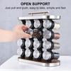 16Pcs Stainless Steel Condiment Set Spice Jar Rack Kitchen Cruet Condiment Bottle Coffee Sugar Seal Jar Container Rack