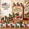 Festive Home Decoration 2026 Christmas Dachshund Advent Calendar, 3D Countdown Collectible Ornament Set Party Games for Kids with 24 Mini Dog Figures,