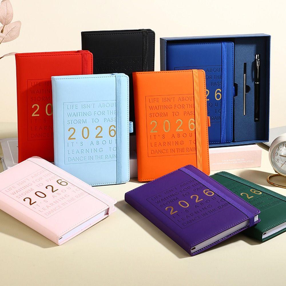 12 Months 2026 Schedule Planner Notepad English 365 Days Efficiency Notebook  Business