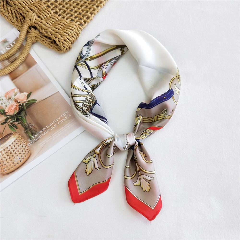 Модный декоративный шарф, повязка для волос, резинка для волос 70, маленький квадратный шарф, шелковый шарф, женский весенне-осенний универсальный маленький шарф, профессиональный шарф