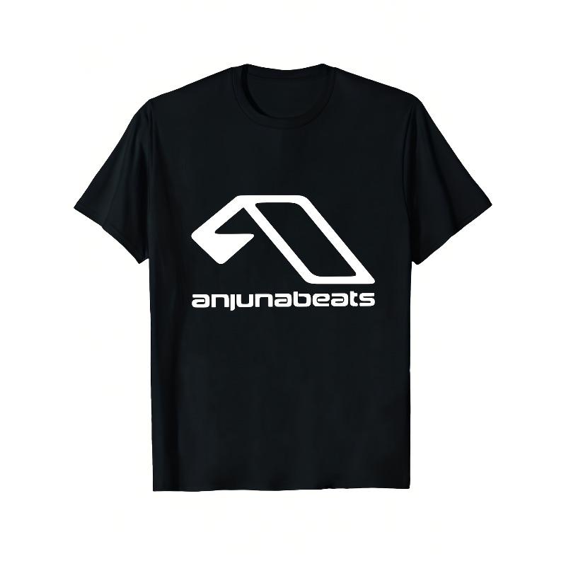 Мужская оверсайз футболка Anjunabeats с белым логотипом. Эта свободная футболка с круглым вырезом и короткими рукавами изготовлена из прочного