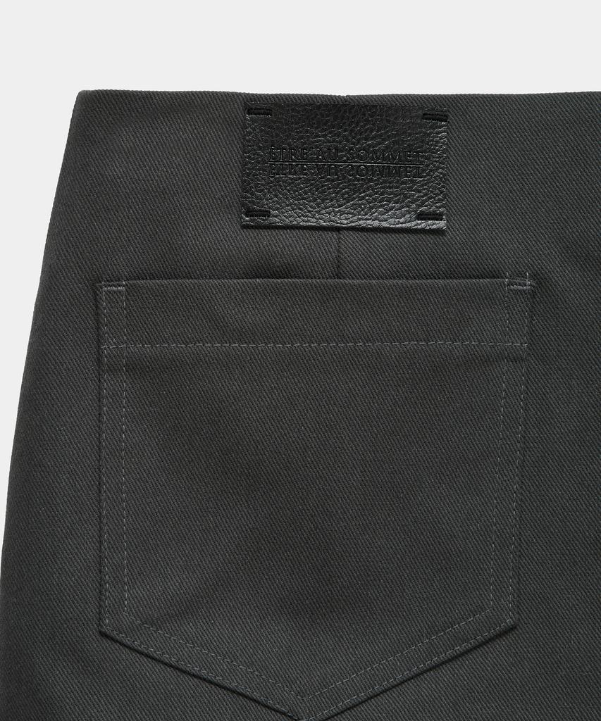 Etosome Front Zip Belt Detail Mini Skirt (Dark Gray)