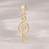 JEWNEL 14K Melody Note Cubic Drop Gold Pendant