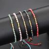 Glass Crystal Beaded Exquisite Small Bracelet Women Rice Bead String Hand-Woven Couple Lucky Hand Rope for Girlfriends