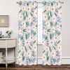 2 Panels Flower Butterfly Printed Curtain Decorative Window Drape Window Treatments For Bedroom Living Room Home Decoration