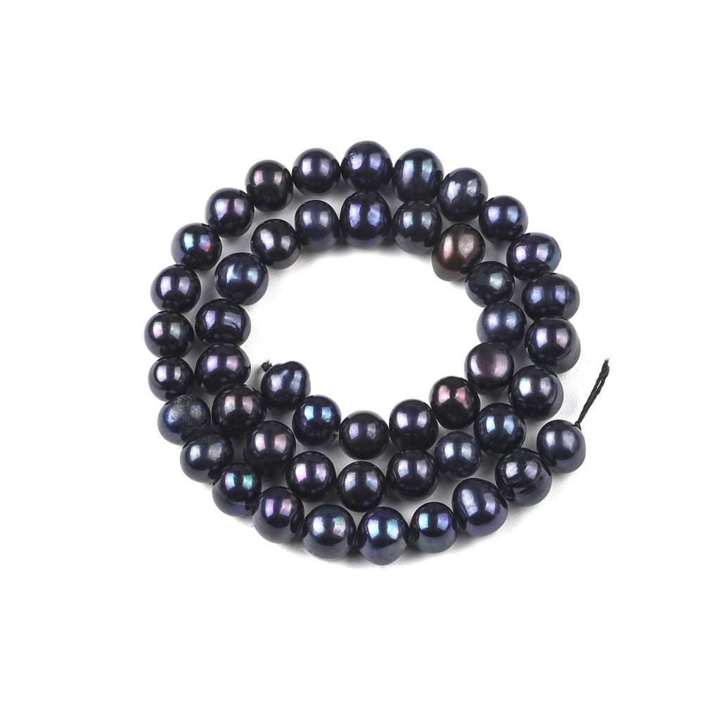 45-65 шт. Натуральные пресноводные черные жемчужины для изготовления ожерелий, браслетов, серег и других украшений