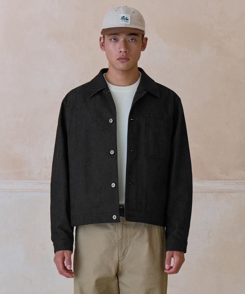 Musinsa Standard Denim-Like Relaxed Minimal Jacket [Black]