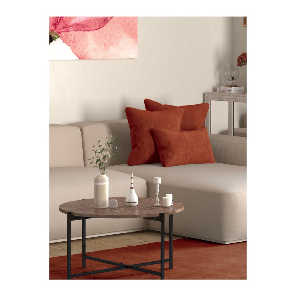 Бархатная текстурированная подушка кирпичного цвета, наволочка, подходящая для пунша серии Freedom