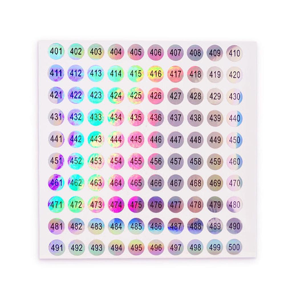 1-500 лазерная наклейка с номером для лака для ногтей, цветные наклейки, инструменты, цифры, советы для маникюра, сделай сам, T6I4