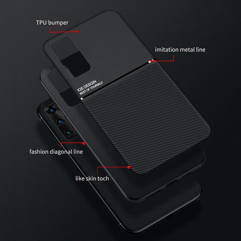 Кожаный магнитный чехол для Huawei P30 Pro Lite P20 P40 Honor 20 10 8X 10X Lite P30Pro P30Lite P20Lite со встроенными металлическими пластинами