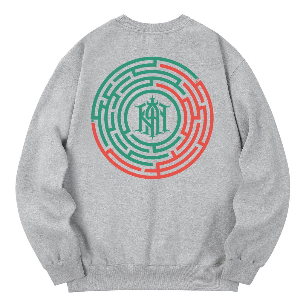 KAN6312 Kmg0016 Pan'S Miro Fleece-Lined Sweatshirt - Gray