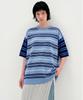 CUTZ Multi-Stripe Short Sleeve Knit (Blue)