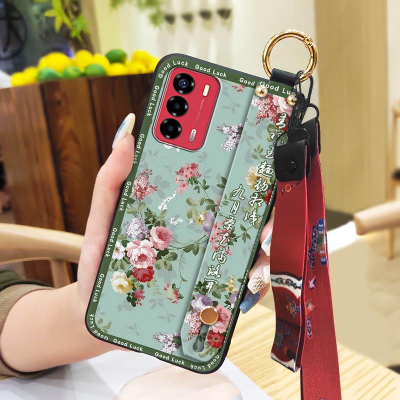 Чехол для прочного телефона для пожилой леди для ZTE Blade V40 Vita/A72, ремешок на запястье, браслет для мамы, силиконовый, модный, грязеотталкивающий