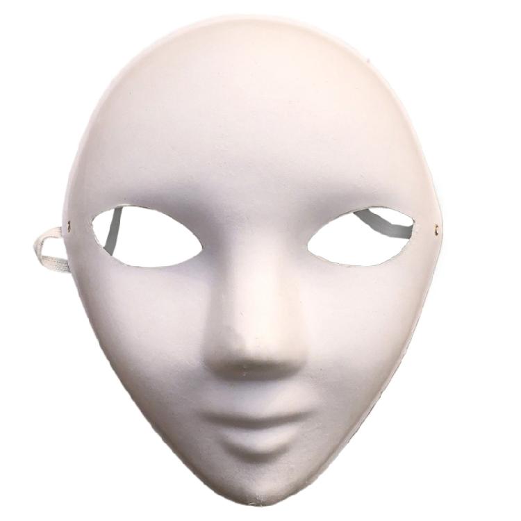Белая самодельная пустая маска для раскрашивания, пустая маска для костюма, самодельная полнолицевая маска для раскрашивания